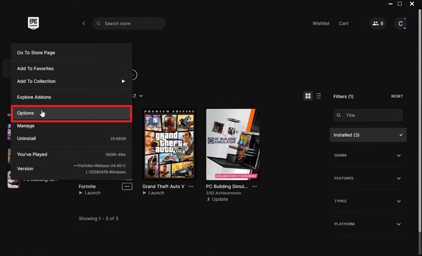 expand game options
